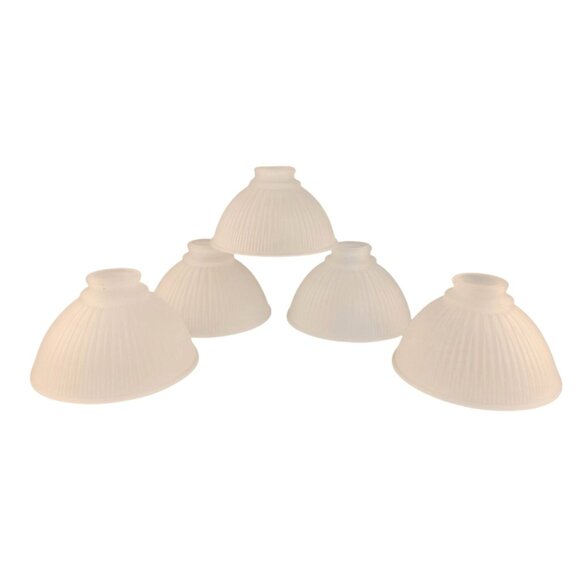 Frosted Glass Vintage Chandelier Light Bulb Cover Shades Ribbed Design 1 Pc - Picture 10 of 16